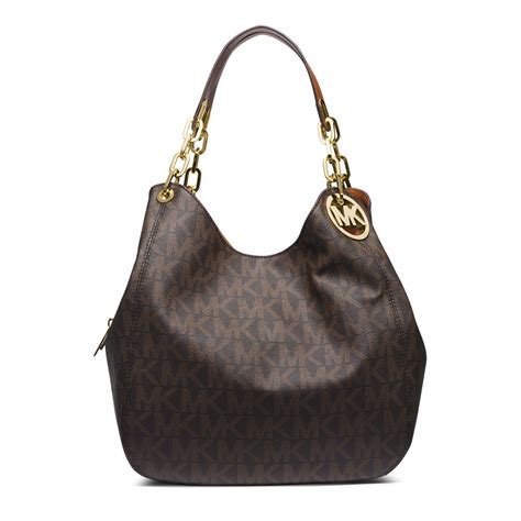 michael kors fulton bag brown|michael kors shoulder bag.